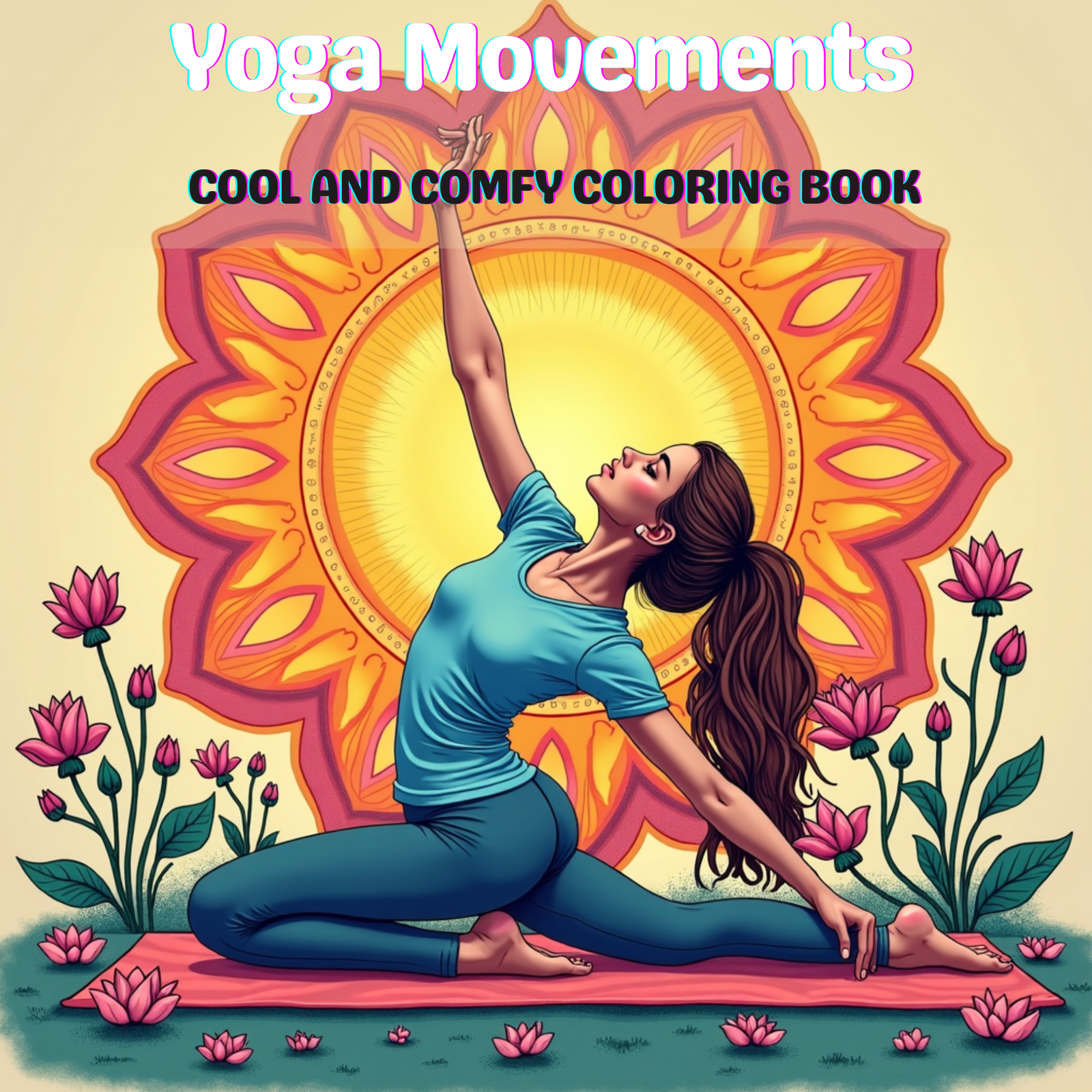 yoga movements coloring books