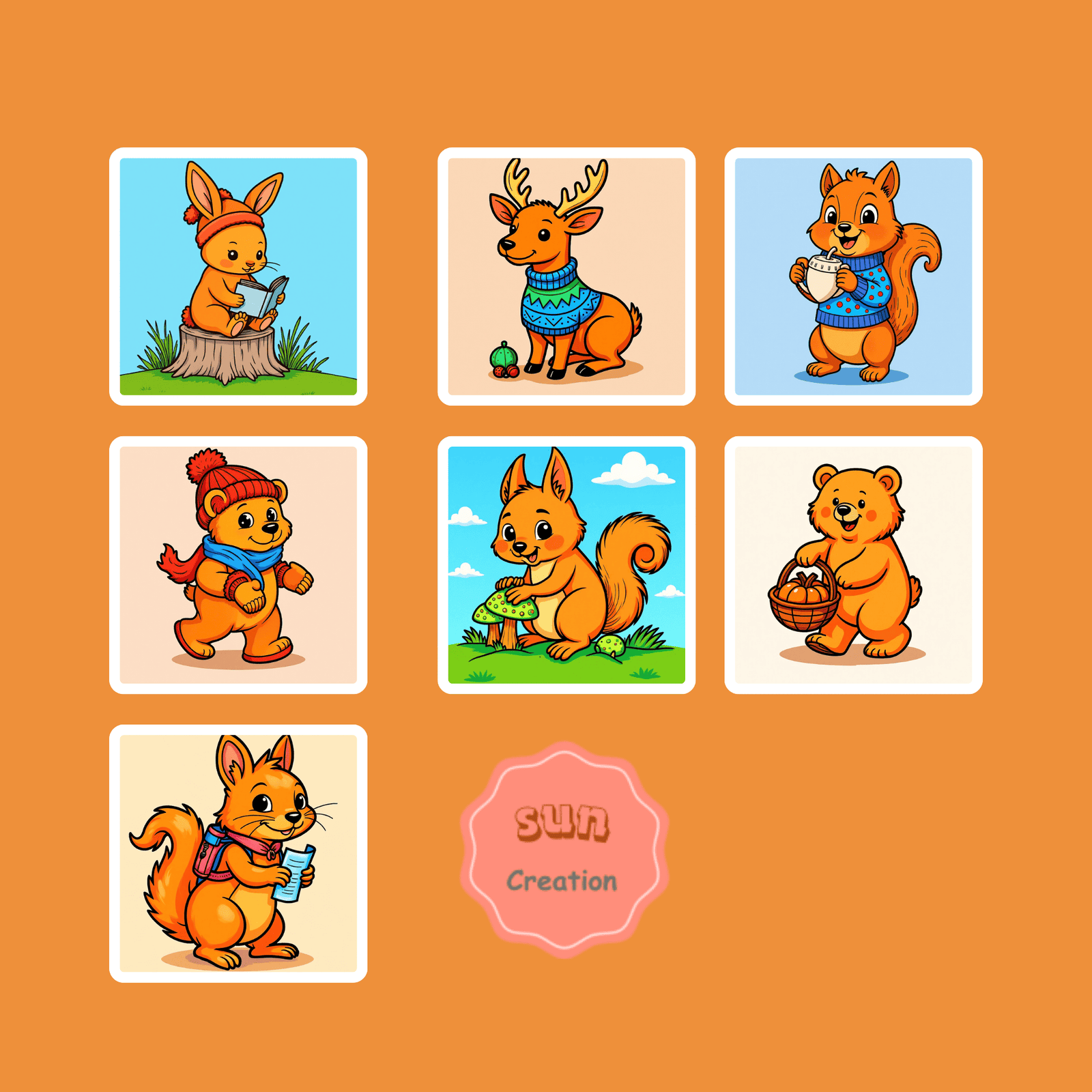 autumn cozy creatures