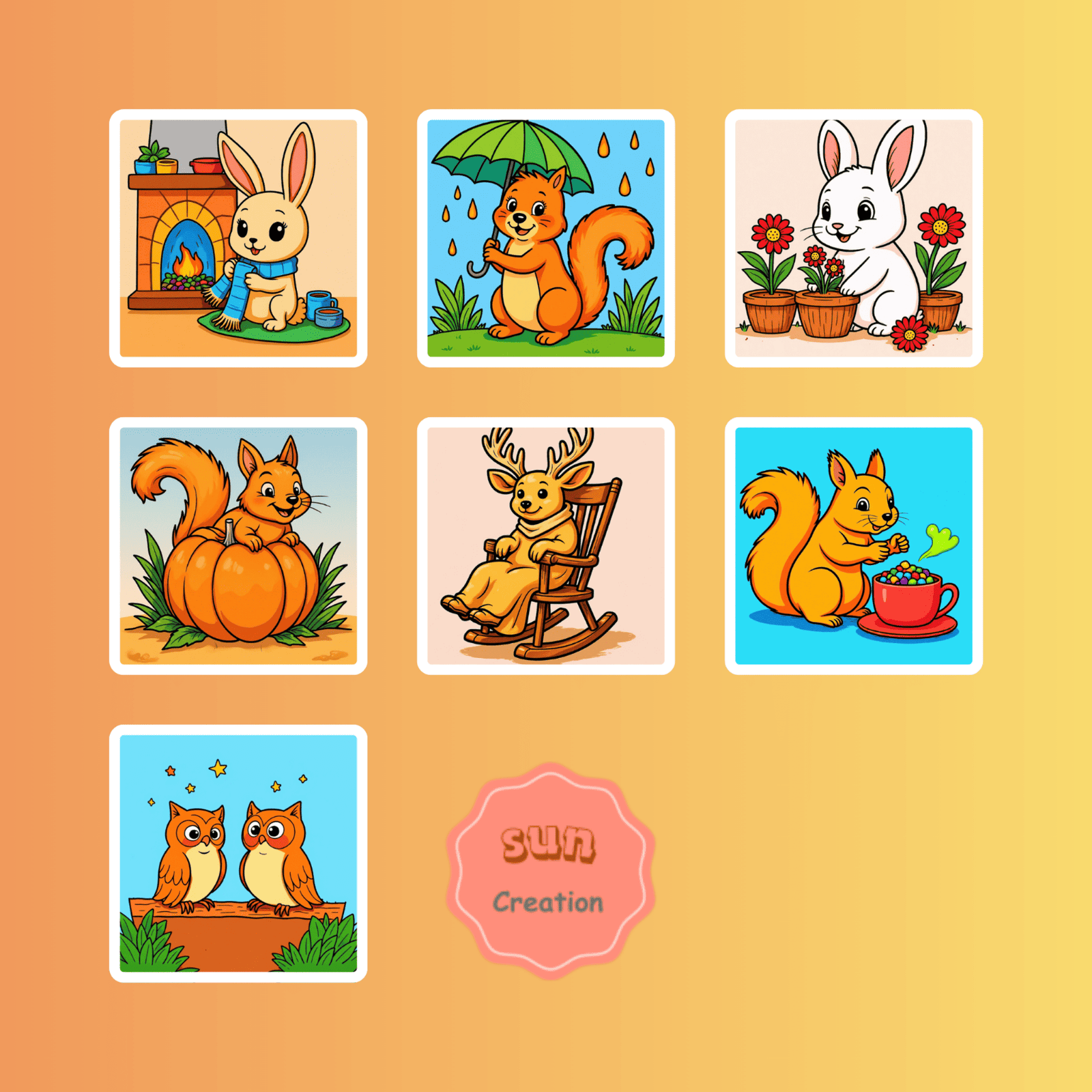 autumn cozy creatures