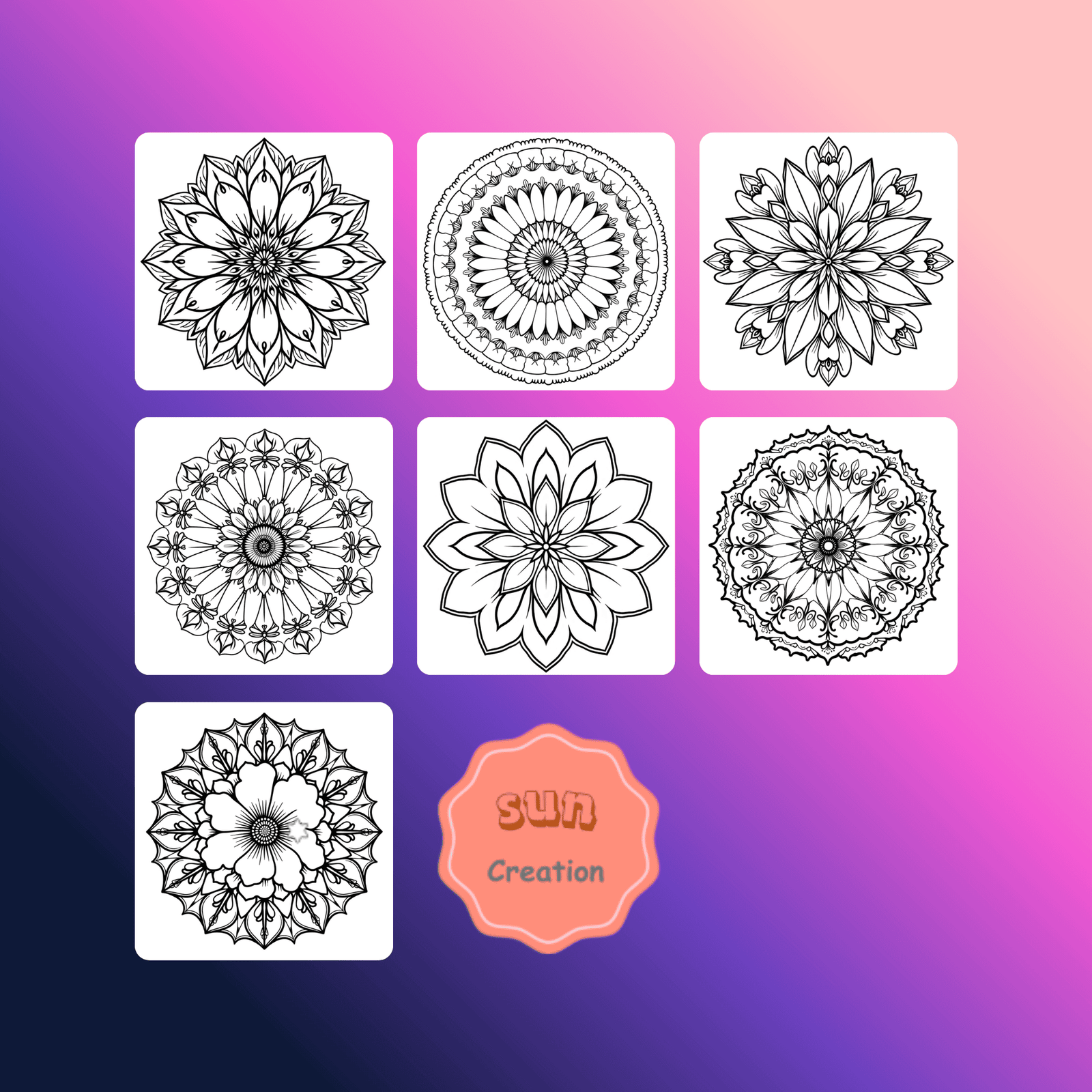 Flower Mandala Bliss coloring books