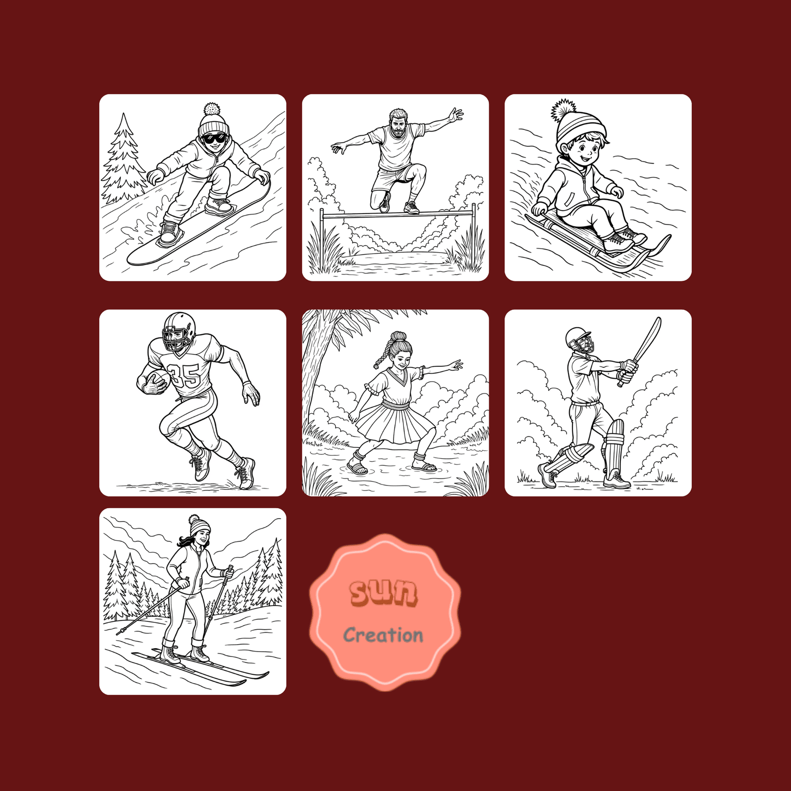 sport lover coloring books