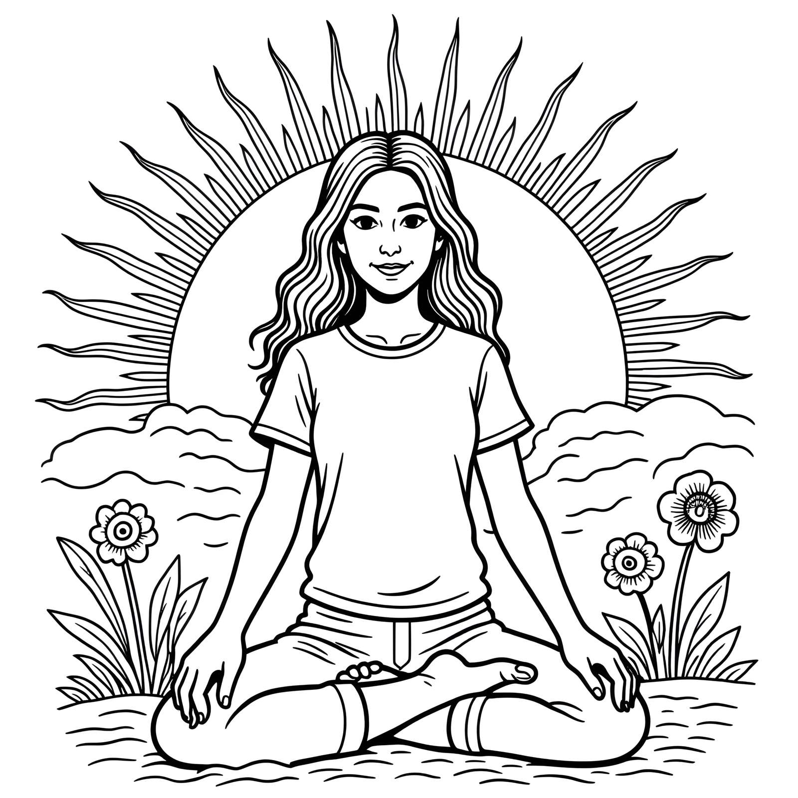yoga movements coloring books
